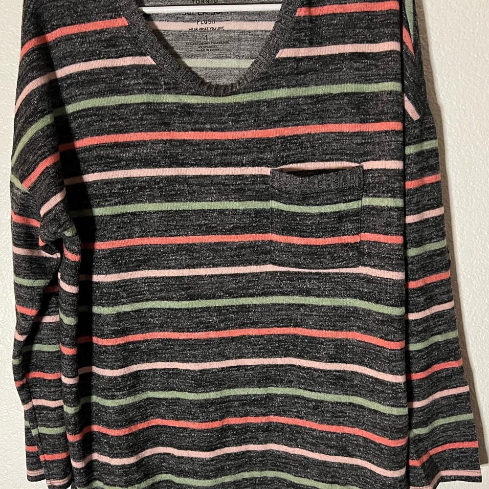 Torrid Super Soft Plush Sweater with Stripes
